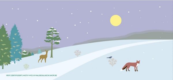 Weihnachtskarte "Winterpanorama" Rückseite