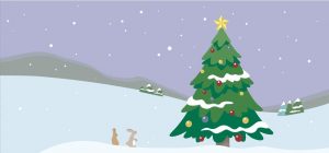 Weihnachtskarte "Winterpanorama" Vorderseite