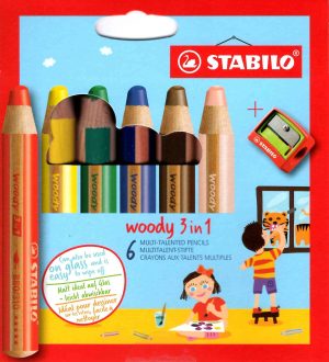 6 Multitalentstifte woody 3 in 1 von STABILO
